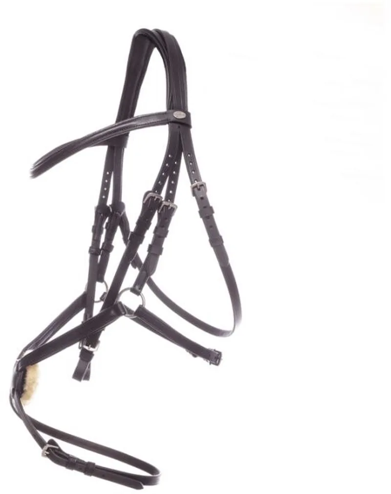 Snaffle hoofdstel met Mexicaanse neusriem Kavalkade Carlos by Kavalkade in Black – product photo