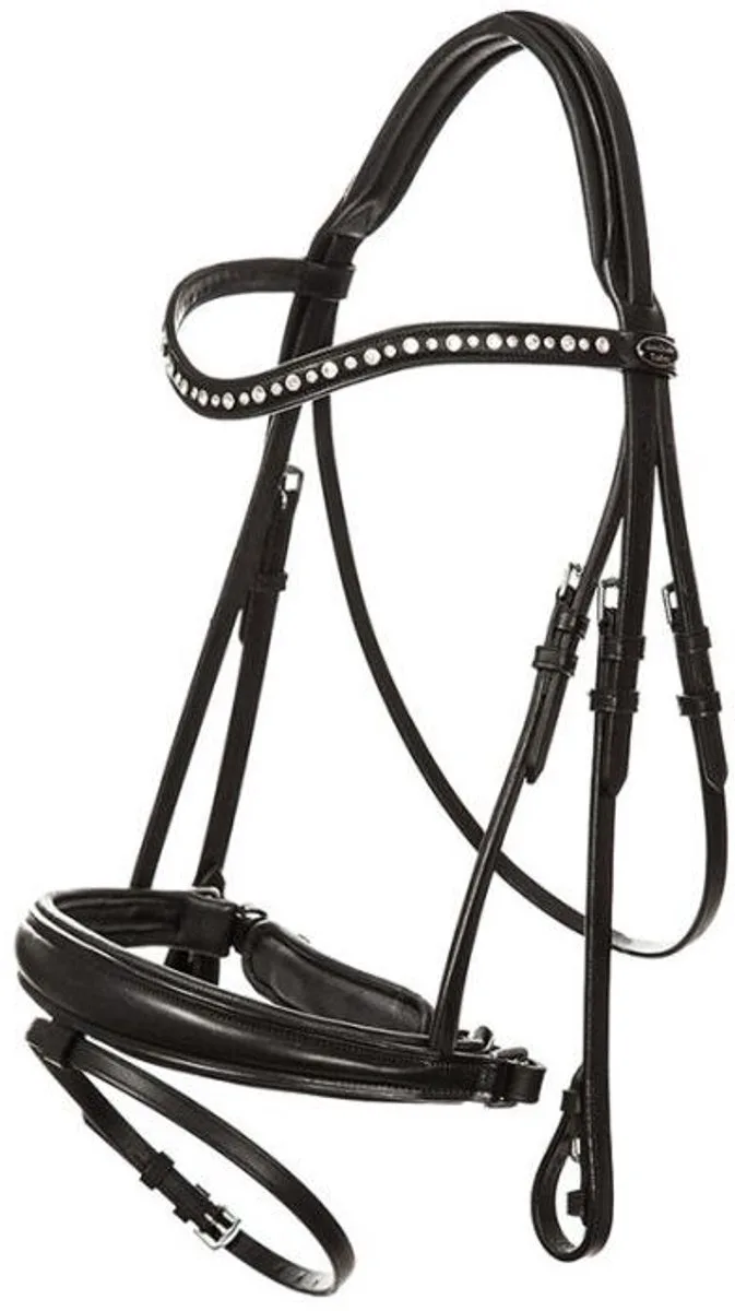 Snaffle hoofdstel met Zweedse neusriem Kavalkade Mia by Kavalkade in Black – product photo