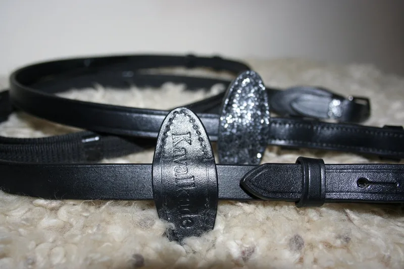Snake anti slip teugels - Full - Zwart/grijs by Kavalkade in Black – product photo