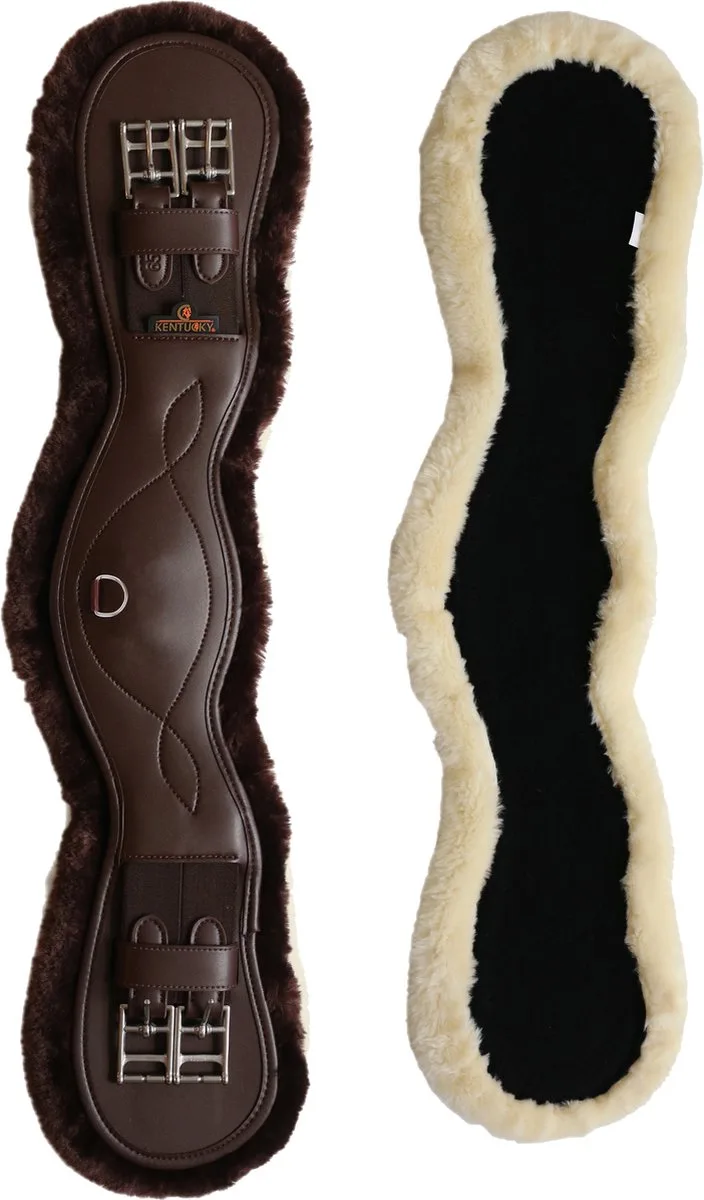 Anatomische Korte Singel wol/bont 60 cm de Kentucky Horsewear en Marron – photo produit