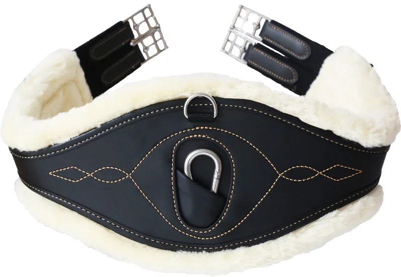 Anatomische singel wol / bont 135 cm de Kentucky Horsewear en Noir – photo produit