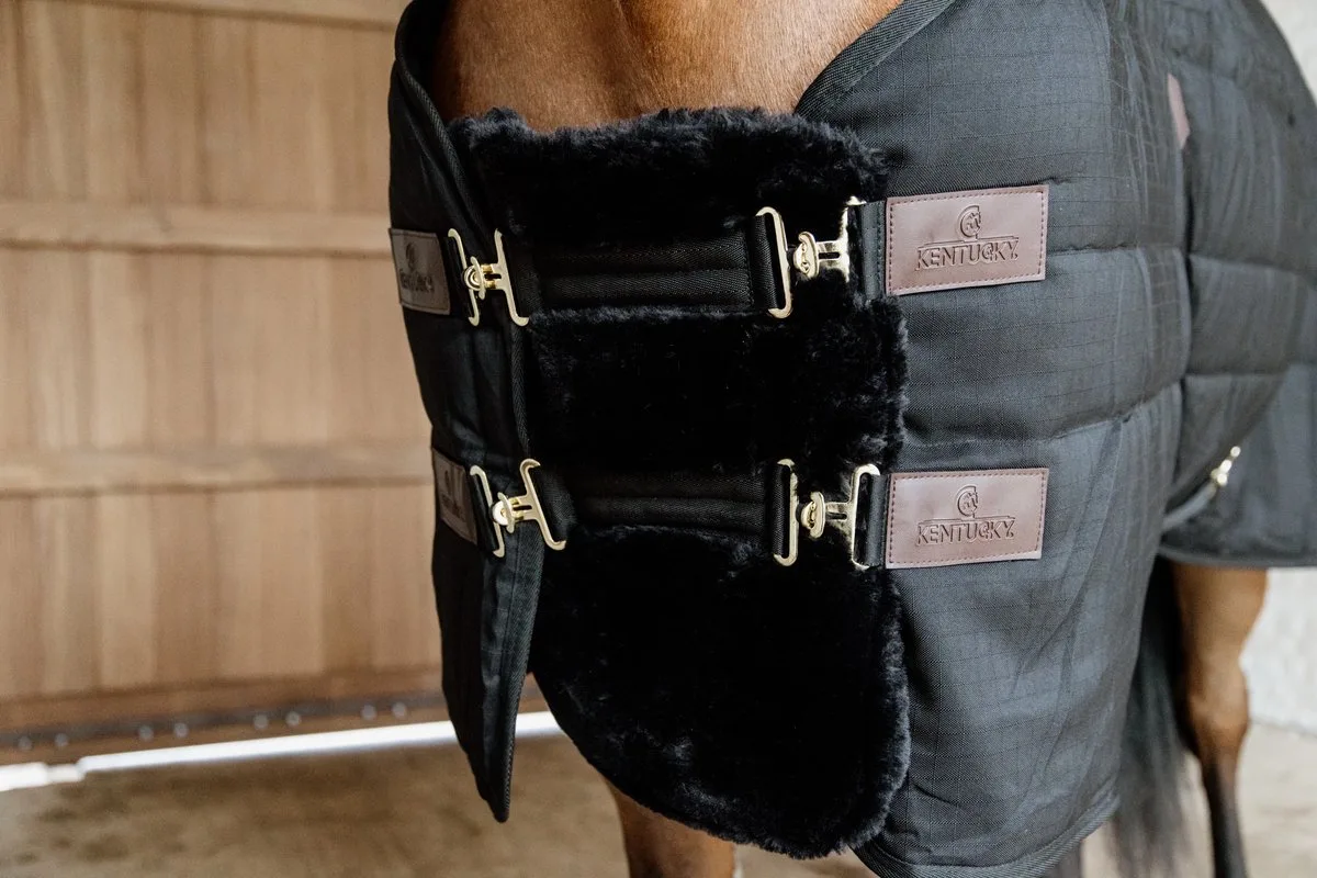 Borst Verlenger - Vegan Bont - 2 sluitingen van Kentucky Horsewear in Zwart – productfoto