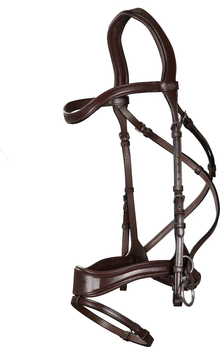 D Motion Hoofdstel FULL - Dy'on Leer by Kentucky Horsewear in Brown – product photo