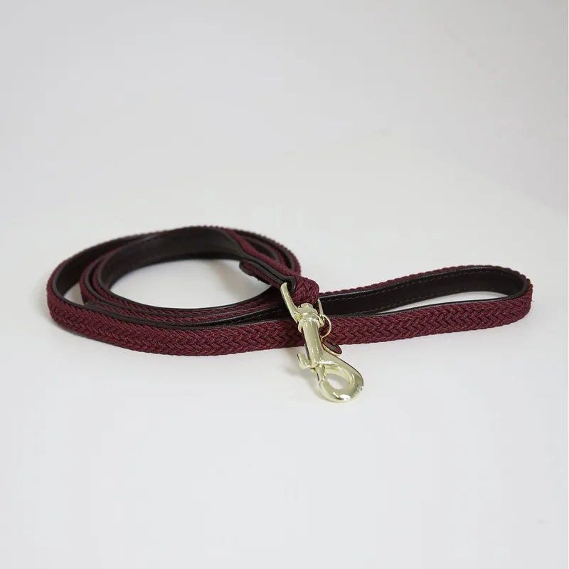 Dogwear - Hondenriem - Gevlochten Nylon - 120cm de Kentucky Horsewear en Bordeaux – photo produit