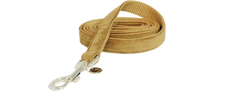 Dogwear - Hondenriem - Velvet - 120cm de Kentucky Horsewear en Mosterd – photo produit