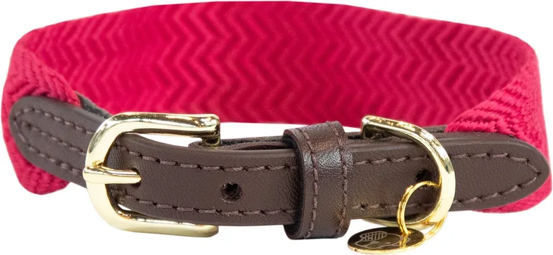 Dogwear - Jacquard Hondenhalsband - Maat L - 62cm - Hondenriem van Kentucky Horsewear in Roze – productfoto