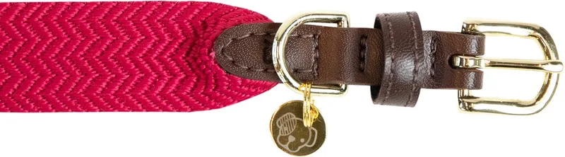Dogwear - Jacquard Hondenhalsband - Maat M/L - 58cm - Hondenriem by Kentucky Horsewear in Pink – product photo