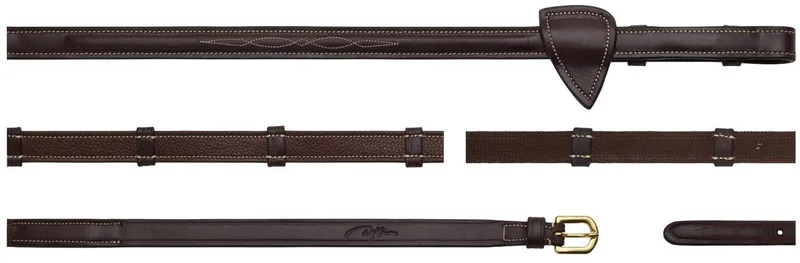 Dy'on - 5/8 Hunter Teugels met 7 leren passanten Cob de Kentucky Horsewear en Marron – photo produit