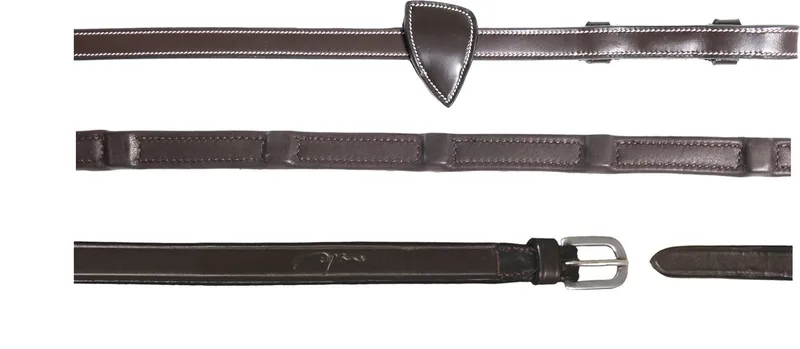 Dy'on - Teugels 1/2 in Soft leer met 8 geïntegreerde stops.PONY/BRUIN de Kentucky Horsewear en Marron – photo produit