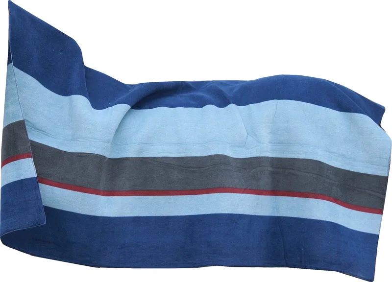 Fleecedeken - Heavy - Marinegrijs gestreept - Heavy - 210x200cm de Kentucky Horsewear en Marineblauw – photo produit