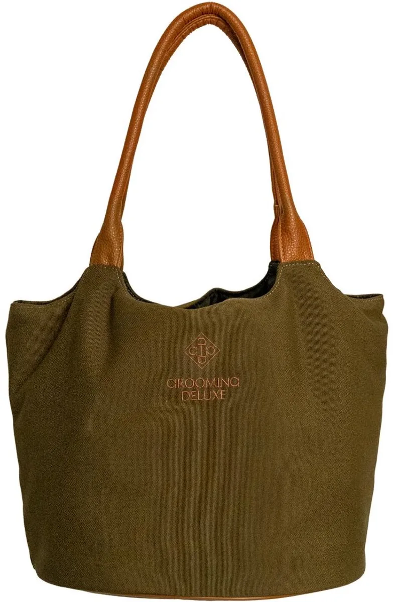 Grooming Deluxe - Grooming tas canvas kaki by Kentucky Horsewear in Khaki – product photo
