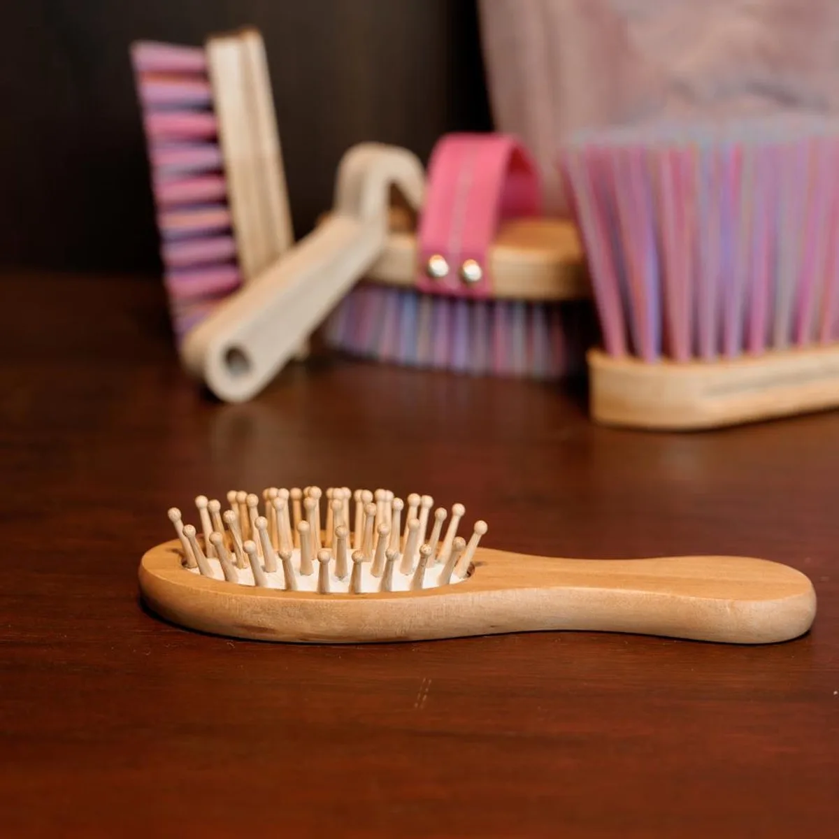 Grooming Deluxe - Sammy kids manenborstel eenhoorn de Kentucky Horsewear en Rose – photo produit