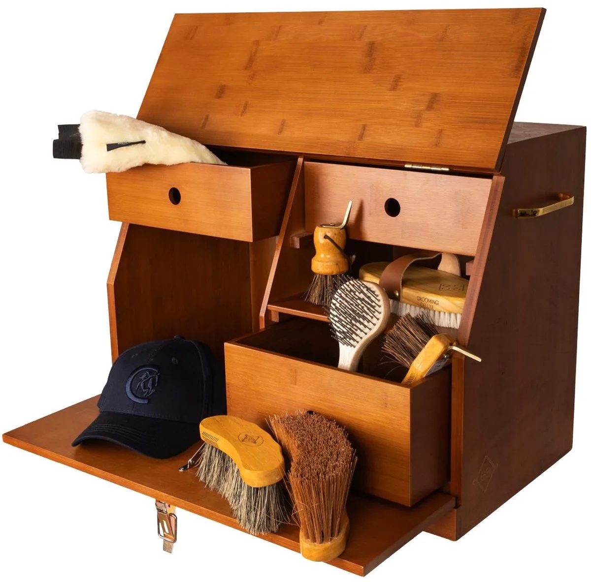 Grooming Deluxe - Show Grooming Box Set von Kentucky Horsewear in Braun – Produktfoto