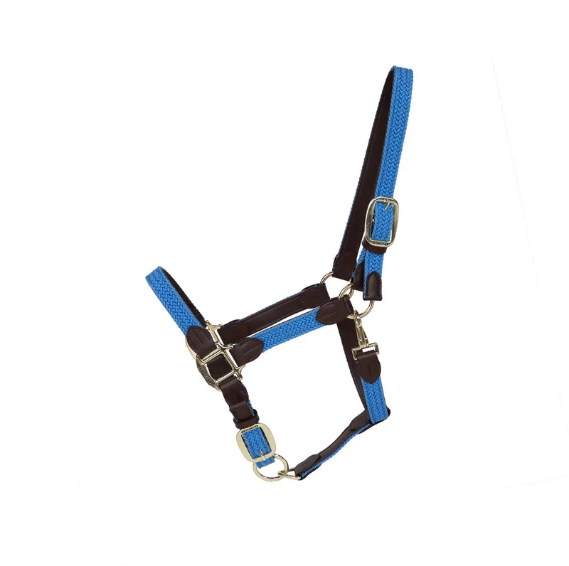 Halster - Gevlochten Nylon - Cob von Kentucky Horsewear in Hellblau – Produktfoto