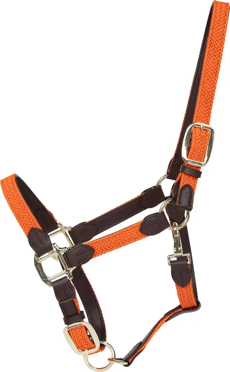 Halster - Gevlochten Nylon - Maat Full de Kentucky Horsewear en Orange – photo produit
