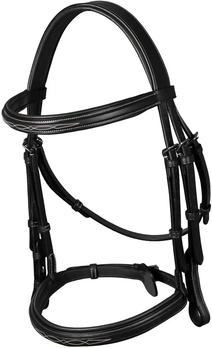 Hoofdstel met Franse neusriem Cob de Kentucky Horsewear en Noir – photo produit