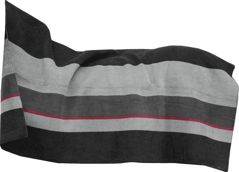 Kentuckt Horsewear - Fleecedeken - Heavy - Square Stripes - Zwart/Grijs - 210x200cm de Kentucky Horsewear en Noir – photo produit