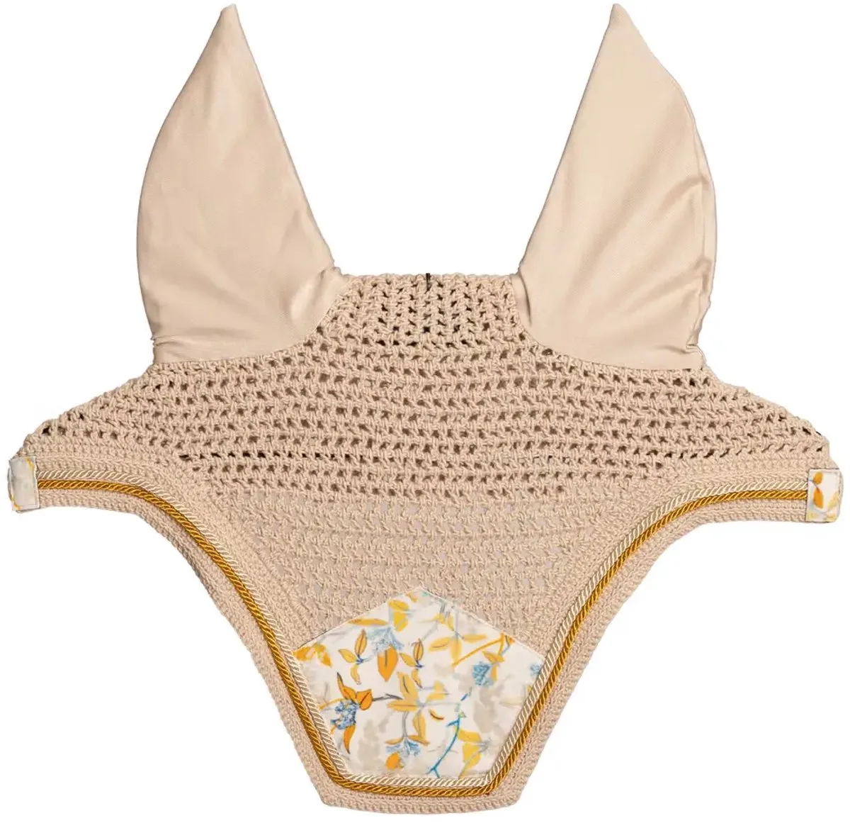 Korte fluwelen capuchon voor paarden Kentucky Horsewear Wellington van Kentucky Horsewear in Bruin, Wit – productfoto