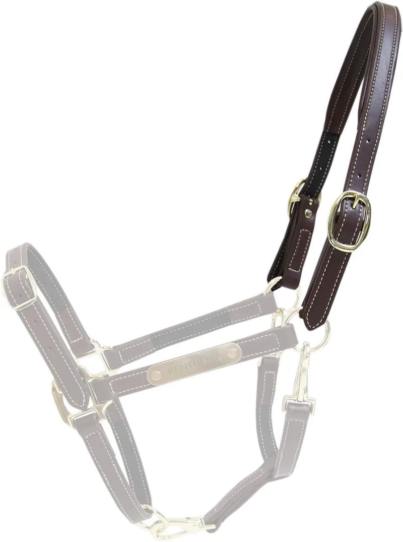 Leder halster flexibele neck piece by Kentucky Horsewear in Brown – product photo