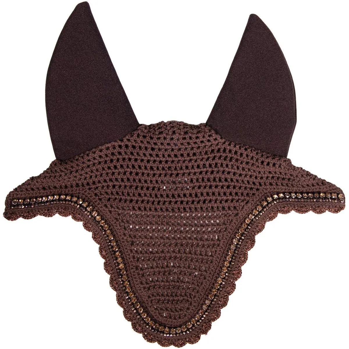 Oornetje - Stone&pearl Long Soundless Bruin - Voor Paard de Kentucky Horsewear – photo produit