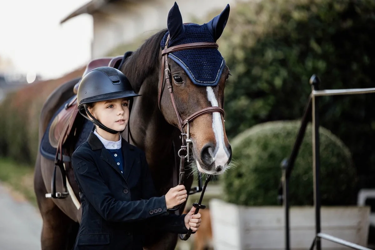 Oornetje Wellington glitter donkerblauw pony de Kentucky Horsewear – photo produit