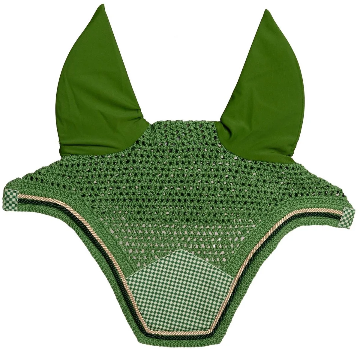 Oornetje Wellington velvet chess printing green full de Kentucky Horsewear – photo produit