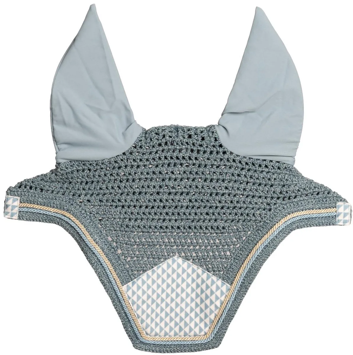 Oornetje Wellington velvet flags printing light blue full de Kentucky Horsewear – photo produit