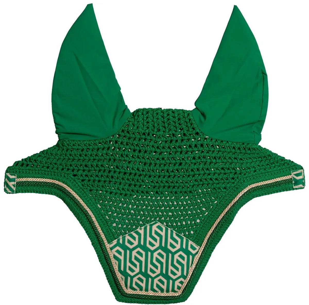 Oornetje Wellington velvet maze cipher printing white/green full de Kentucky Horsewear – photo produit