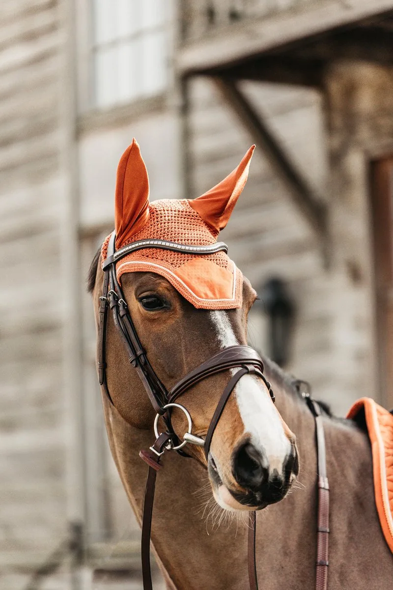 Oornetje Wellington Velvet - Orange - Maat Pony de Kentucky Horsewear – photo produit