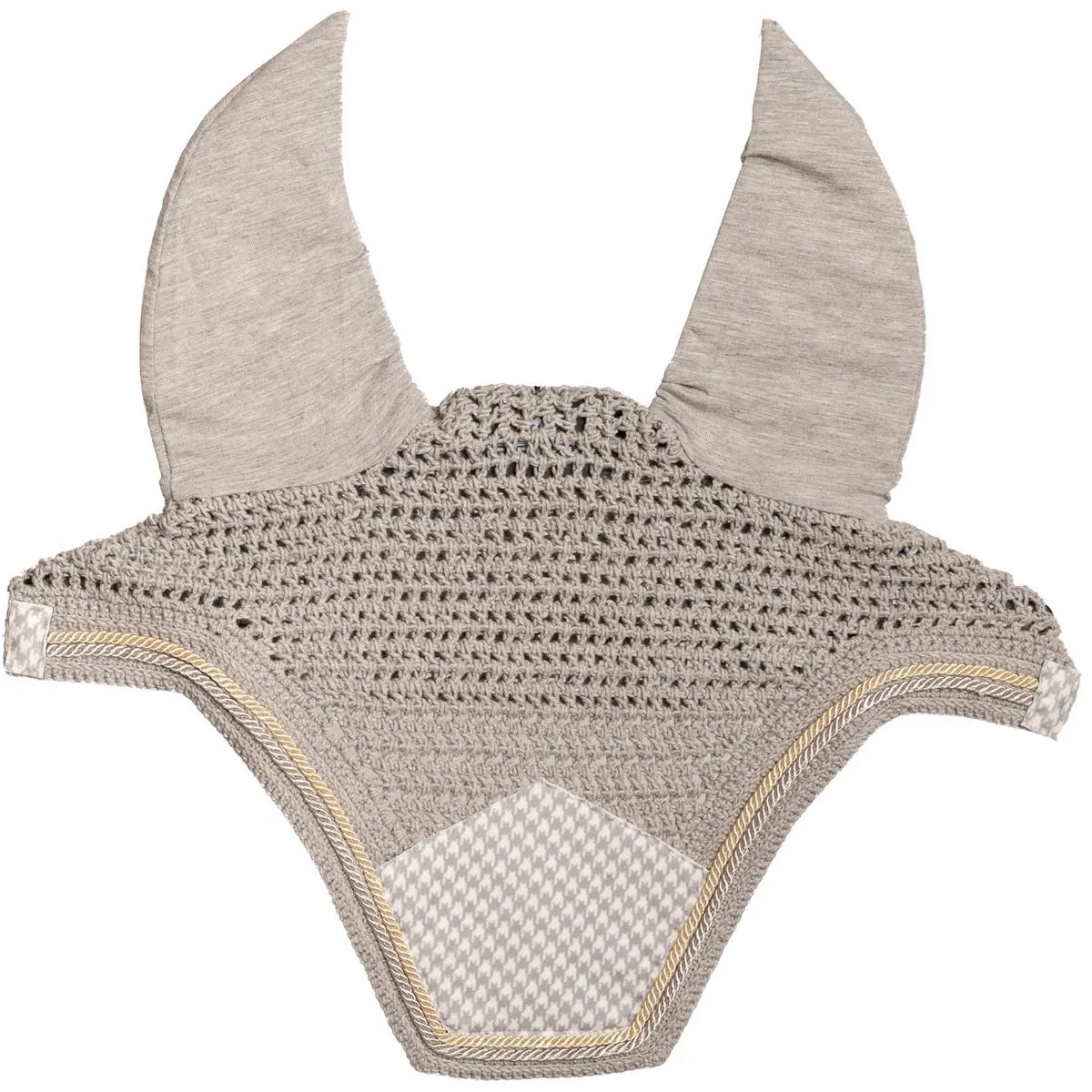 Oornetje Wellington velvet pied de poule printing grey/white full fra Kentucky Horsewear – produktbillede