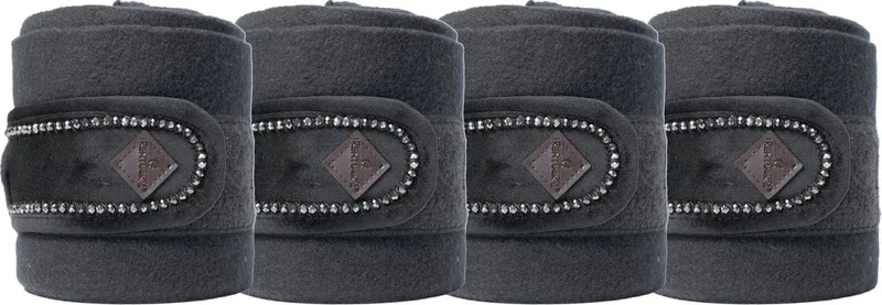 Polar fleece bandages velvet pearls von Kentucky Horsewear in Schwarz – Produktfoto
