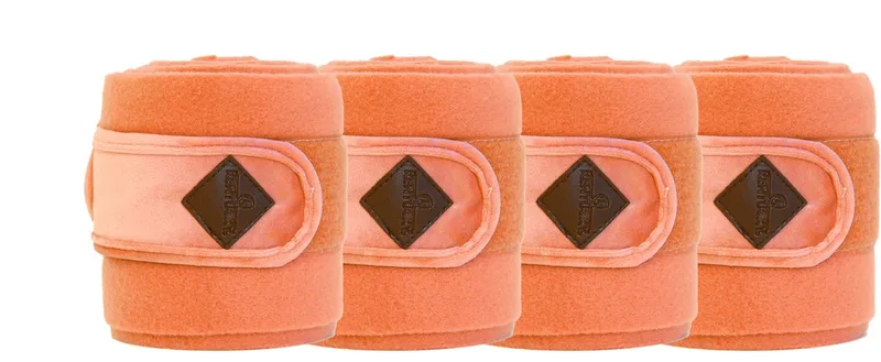 Polar Fleecedeken Bandages - Velvet - Orange by Kentucky Horsewear in Orange – product photo