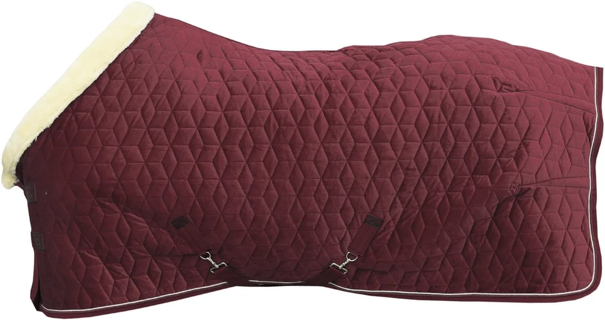 Show Rug Velvet deken 100-5'0 160g van Kentucky Horsewear in Bordeaux – productfoto