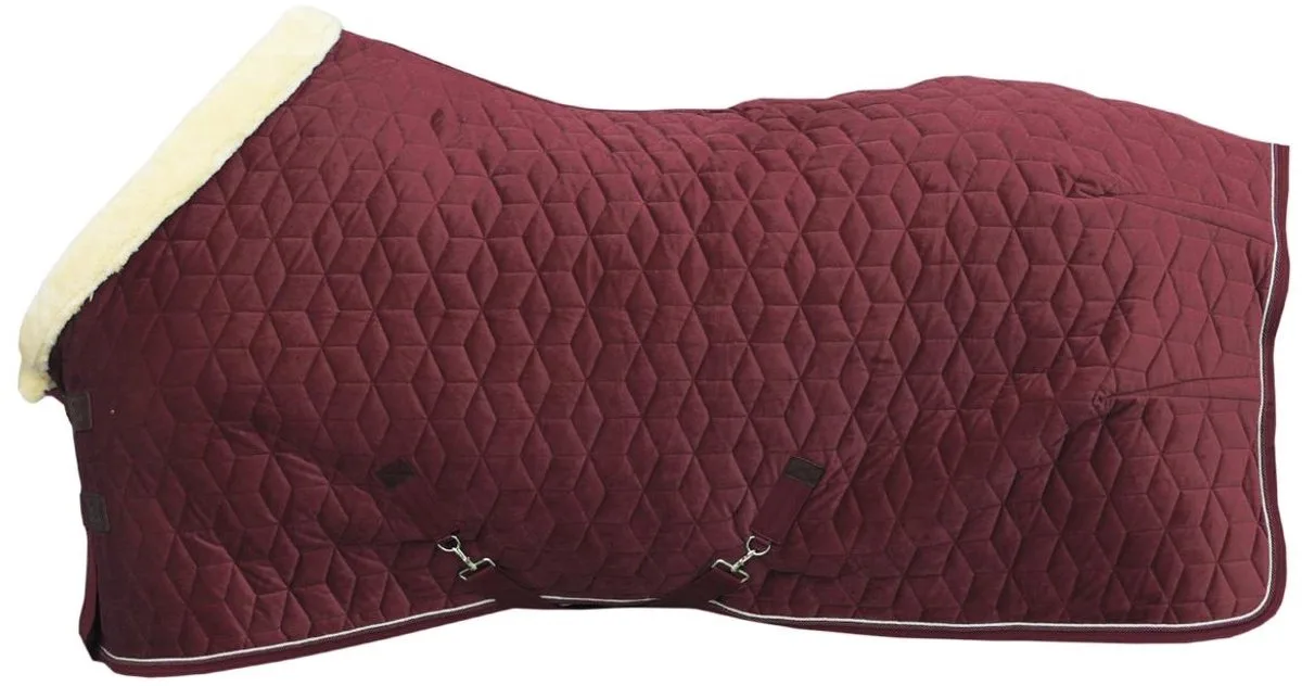 Show Rug Velvet deken 80-4'0 160g van Kentucky Horsewear in Bordeaux – productfoto