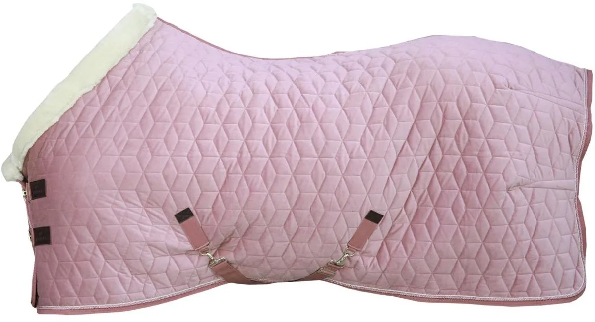 Show Rug Velvet deken oude roos 110-5'3 160g de Kentucky Horsewear en Oudroze – photo produit