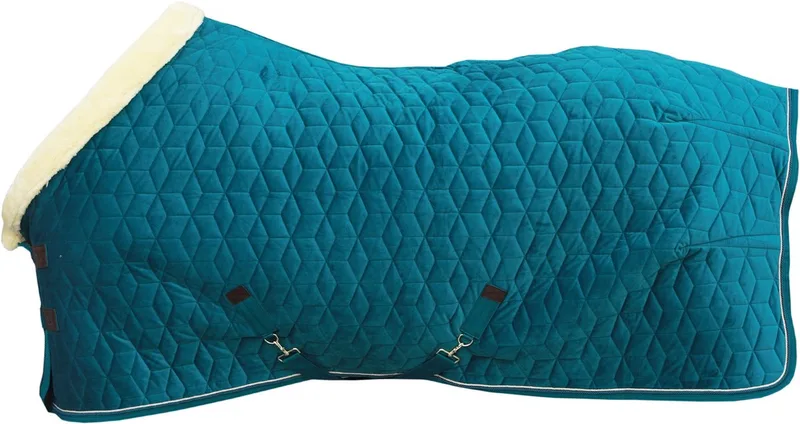 Showdeken - Velvet - Paardendeken - 125-5'9 160g de Kentucky Horsewear en Smaragd – photo produit