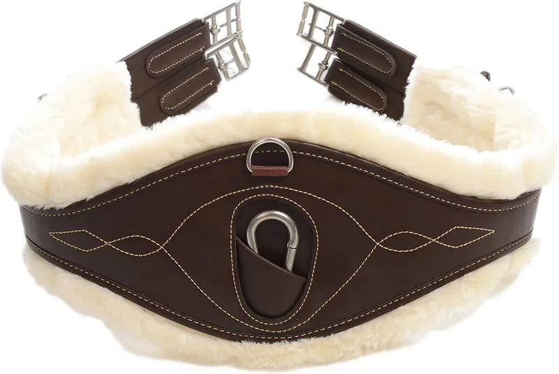 Singel - Anatomische singel wol / bont 130 cm von Kentucky Horsewear in Braun – Produktfoto