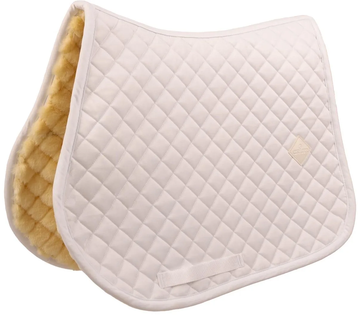 Skin Friendly Zadeldoek full sheepskin diamond jumping de Kentucky Horsewear en Blanc – photo produit