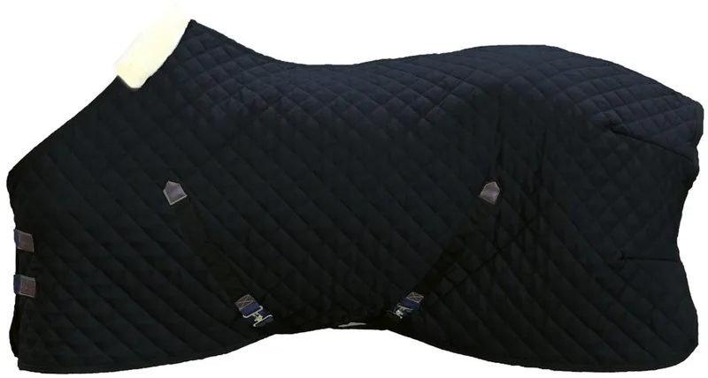 Staldeken - 600D - 165 cm / 7'3 - Vegan konijnenvacht by Kentucky Horsewear in Black – product photo