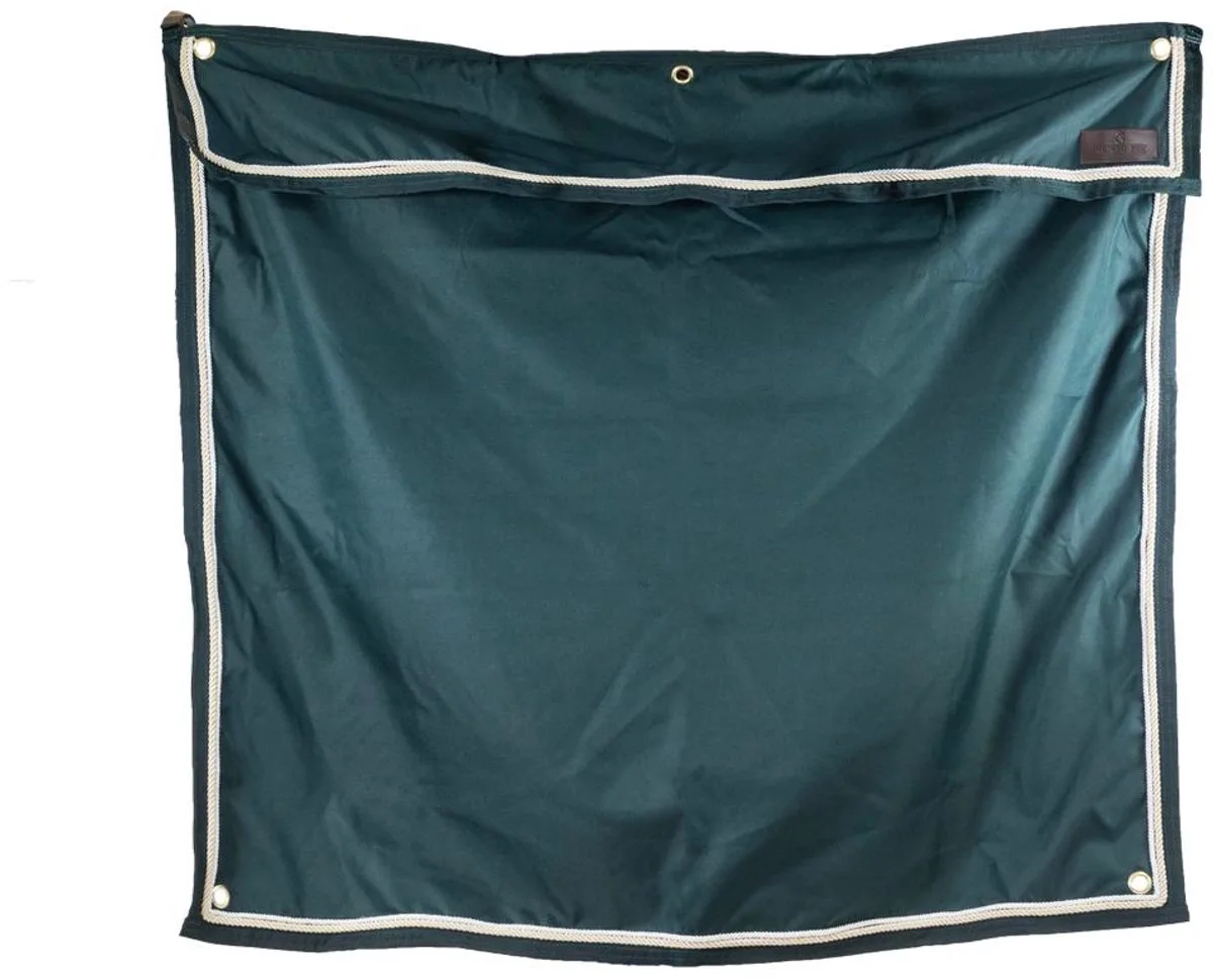 Stalgordijn waterdicht classic short 135cmx125cm de Kentucky Horsewear en Vert foncé – photo produit