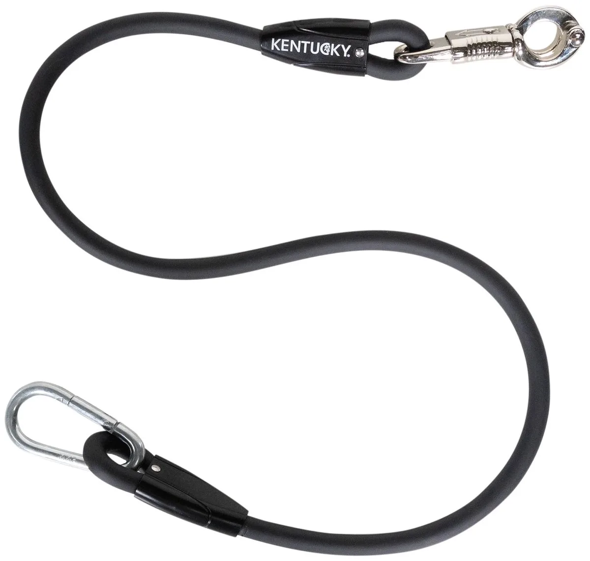 Vastzetlijn Silicone 120cm van Kentucky Horsewear in Zwart – productfoto