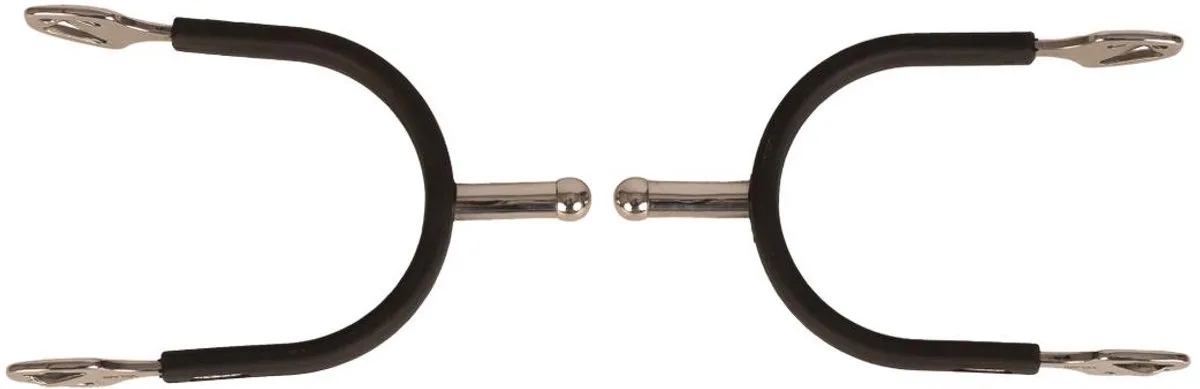 Velari - Sporen stainless steel met rubber extra afgerond 30mm von Kentucky Horsewear in Silber – Produktfoto