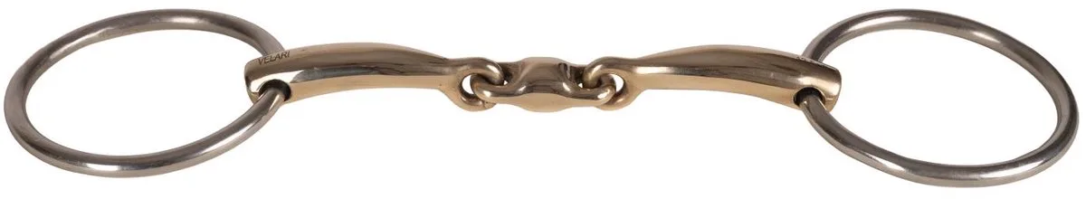 Velari - Watertrens dubbel gebroken sweet koper 14mm 12,5cm de Kentucky Horsewear – photo produit