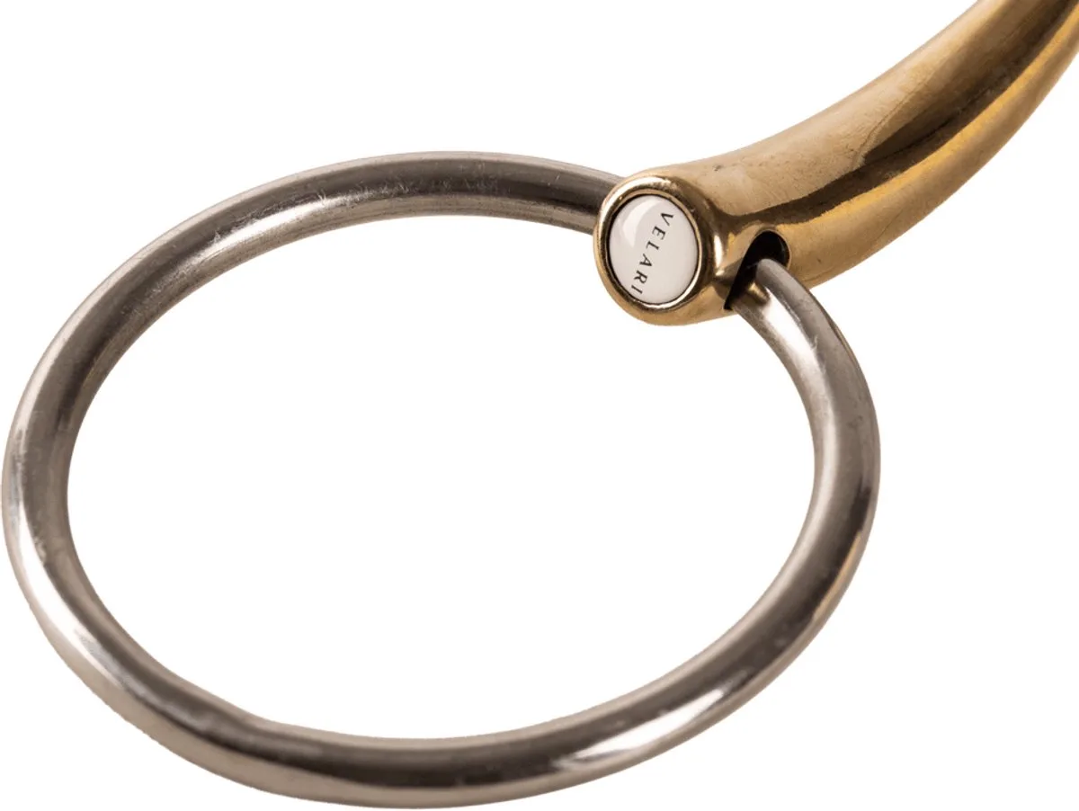 Velari - Watertrens enkel gebroken sweet koper 14mm 13,5cm de Kentucky Horsewear en Gouden – photo produit