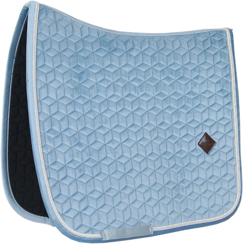 Velvet Zadeldoek - Zadeldekje - Cob de Kentucky Horsewear en Bleu clair – photo produit