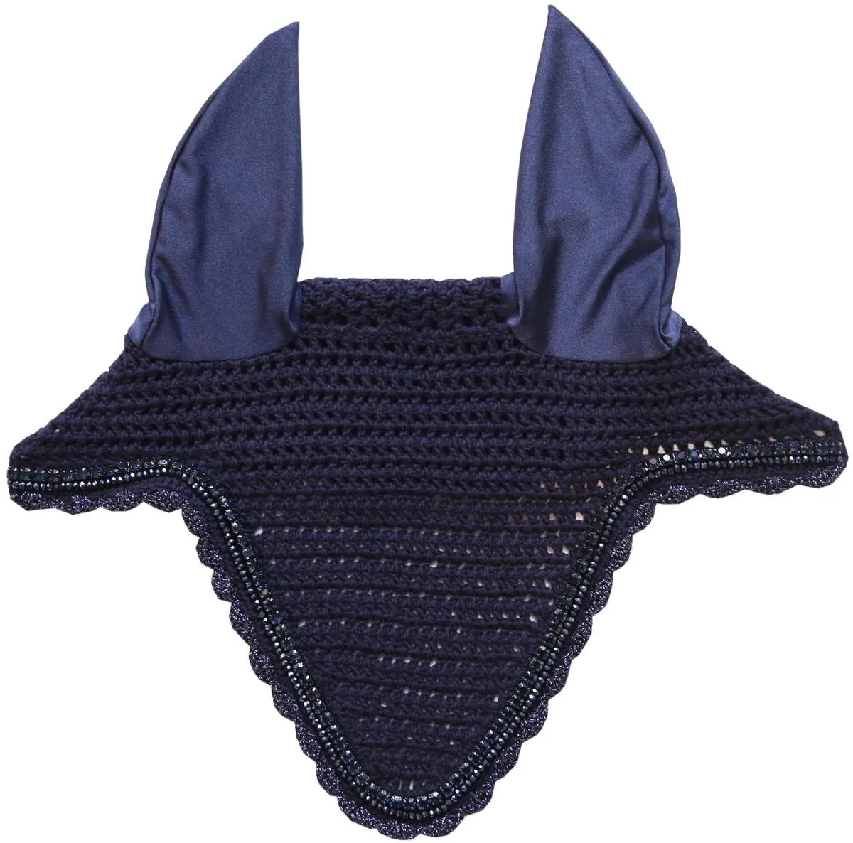 Vliegenmuts lang stone & pearl donkerblauw de Kentucky Horsewear – photo produit