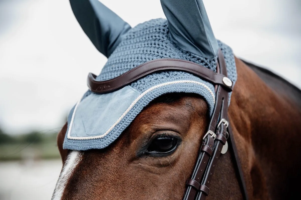 Wellington Oornetje - Velvet - Lichtblauw - Voor Pony de Kentucky Horsewear – photo produit