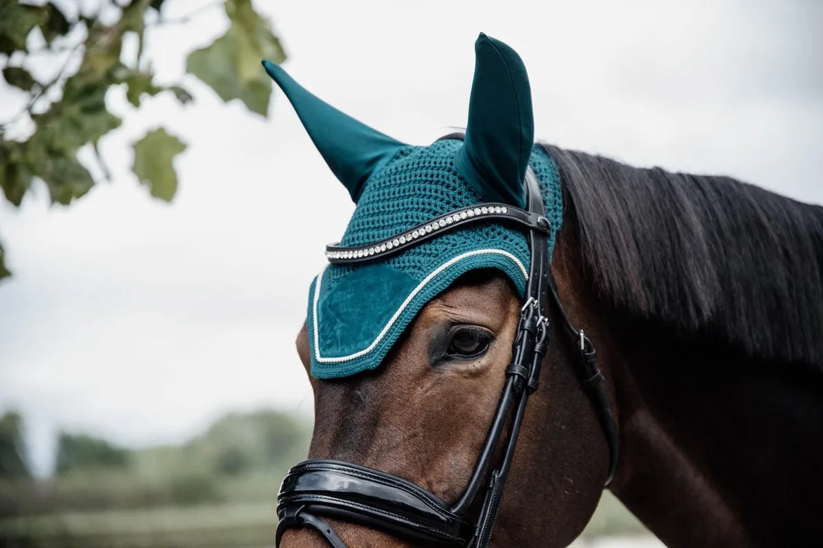 Wellington Oornetje - Velvet - Smaragad - Voor Pony de Kentucky Horsewear – photo produit