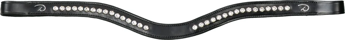 Witte Swarovski frontriem V-vorm Cob de Kentucky Horsewear en Noir – photo produit