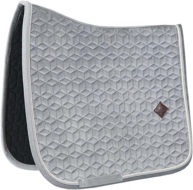 Zadeldek Basic Velvet - Zadeldek Dressuur de Kentucky Horsewear en Gris – photo produit